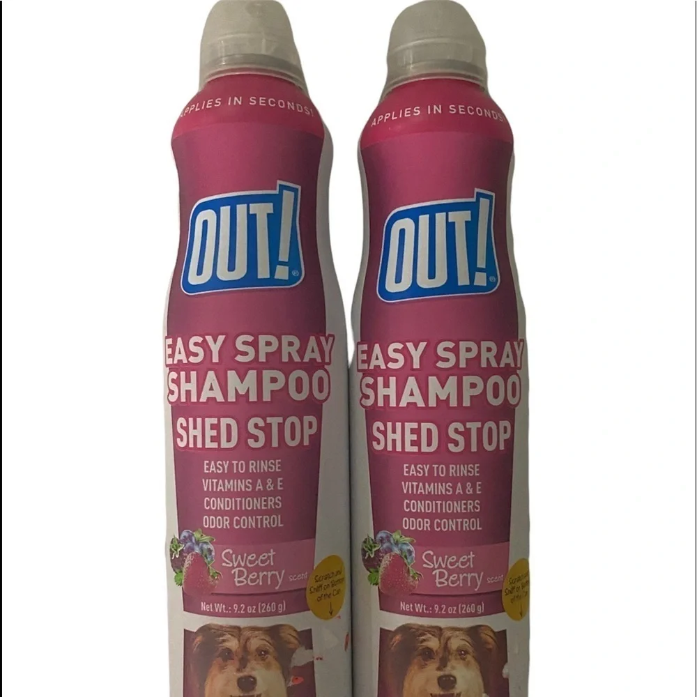 OUT! Easy Spray for DOGS ~ qty 2 cans~9.2 Oz Can Sweet Berry Scent Brand new